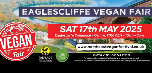 Eaglescliffe vegan fair Saturday 17 May graphic