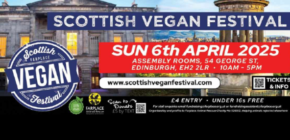 Scottish Vegan Festival Sunday 6 April 2025 graphic