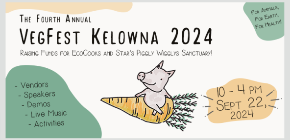 Vegfest Kelowna graphic - raising funds for ecocooks 