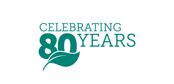 The Vegan Society 80th anniversary logo