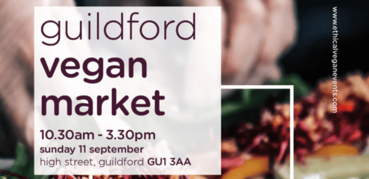 Guildford vegan market banner