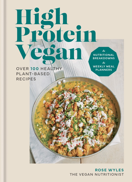 A photograph of the book cover for High Protein Vegan