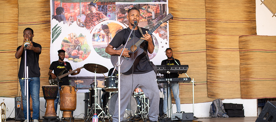 Band performing at Plantbased Vegan Market Ghana