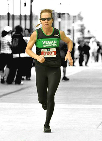 Vegan Society Ambassador, Fiona Oakes, running